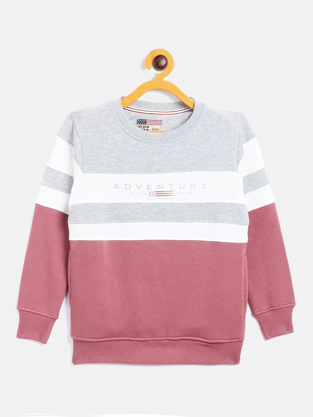 

Duke Boys Grey Striped Fleece Sweatshirt