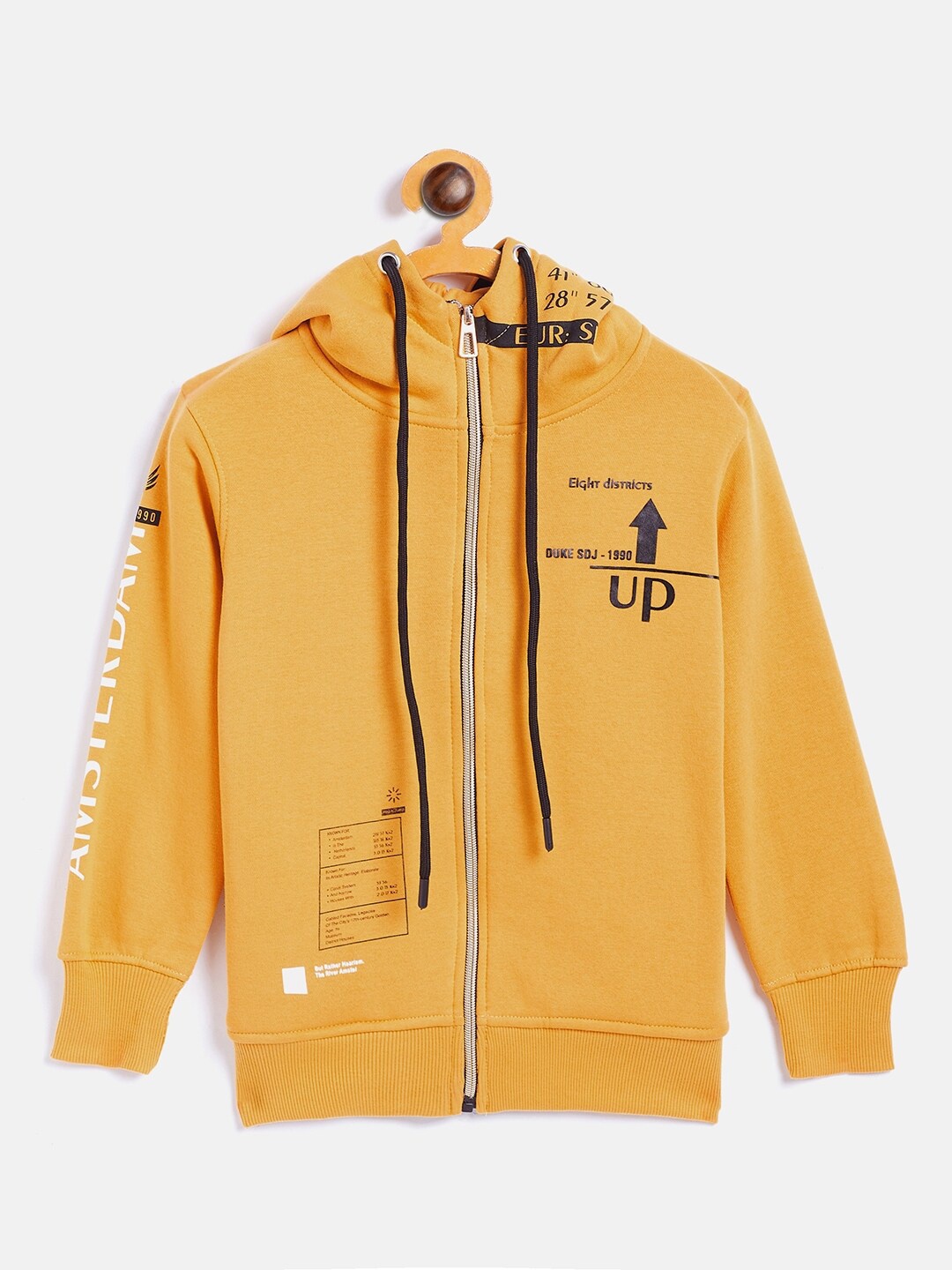 

Duke Boys Yellow Printed Hooded Sweatshirt
