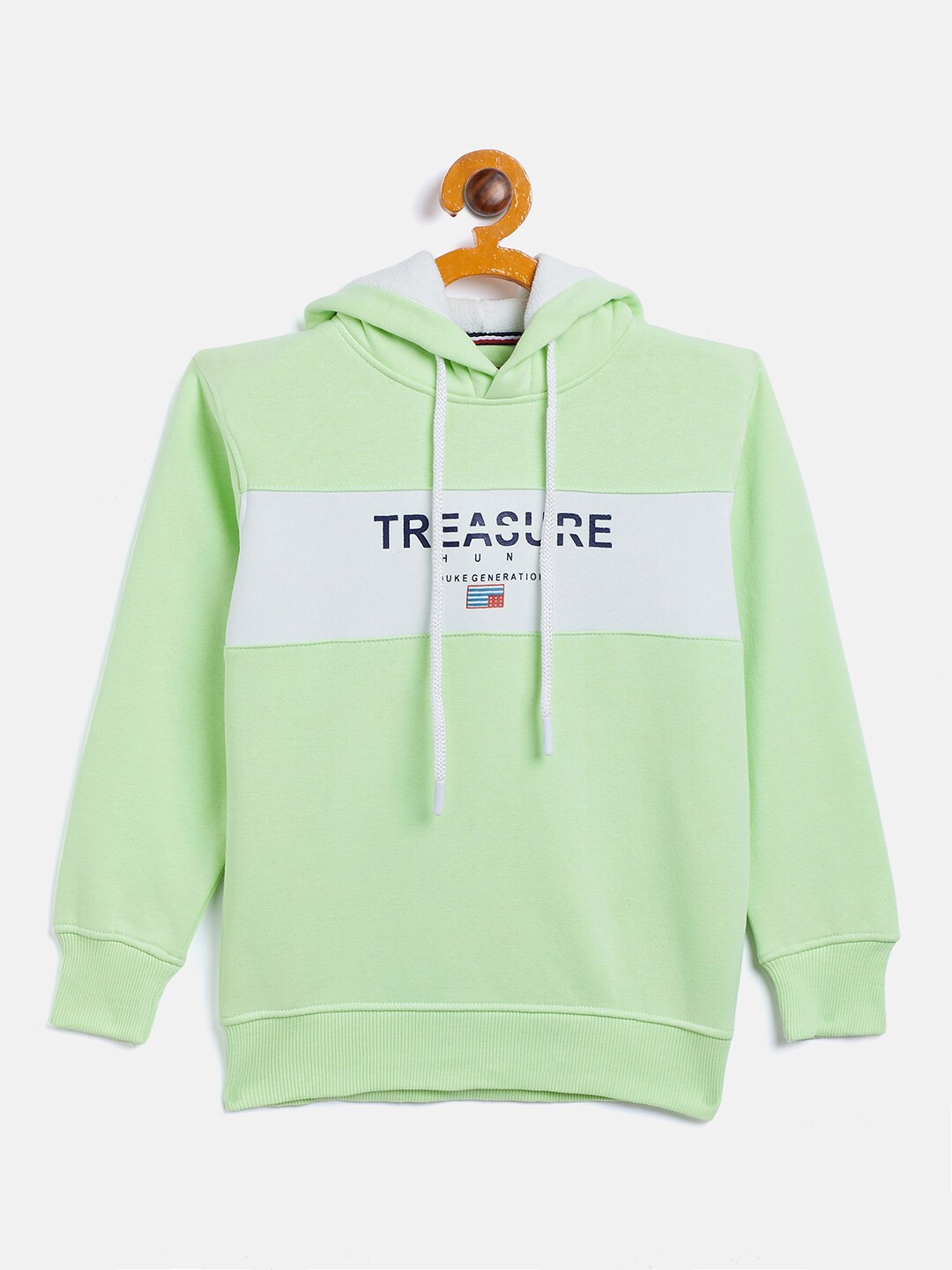 

Duke Boys Green Printed Hooded Sweatshirt