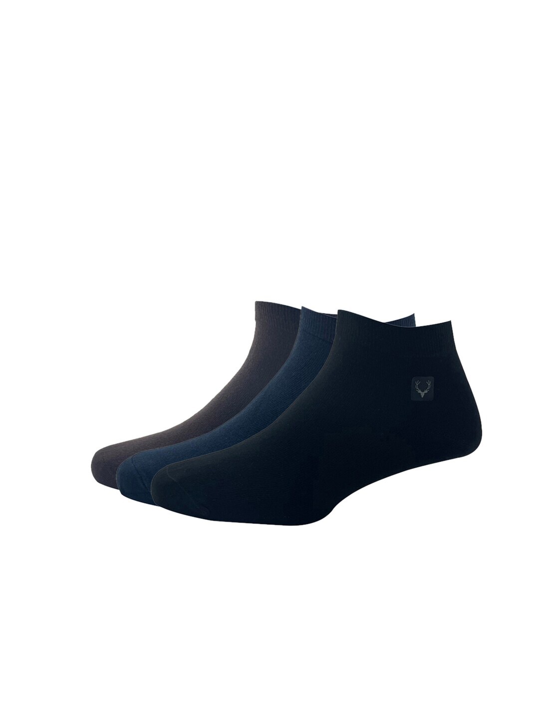 

Allen Solly Men Pack Of 3 Black Solid Ankle-Length Socks