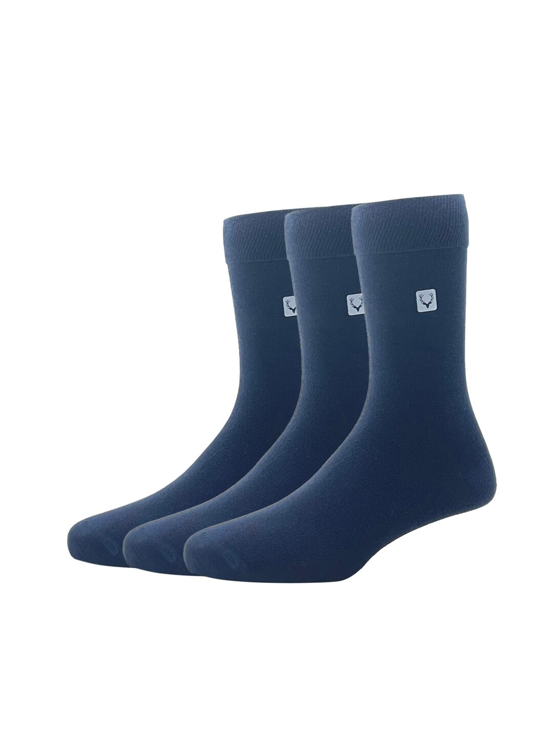 

Allen Solly Men Pack Of 3 Solid Calf-Length Socks, Navy blue