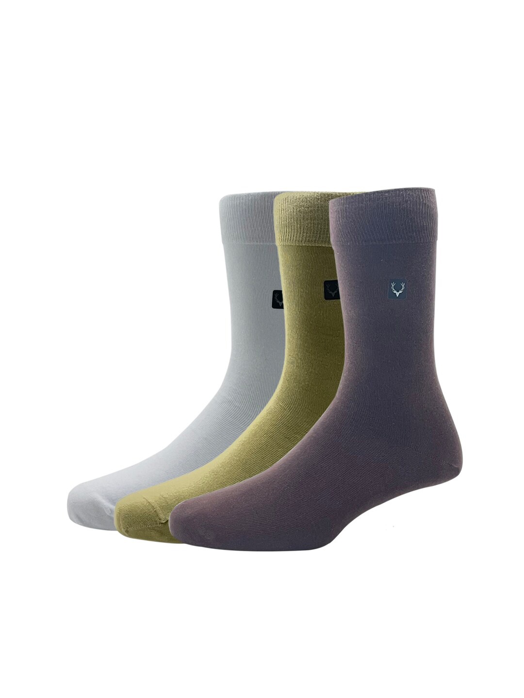 

Allen Solly Men Pack Of 3 Solid Calf-Length Socks, Beige