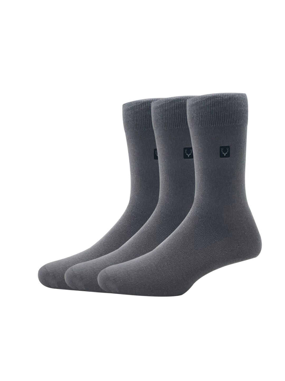 

Allen Solly Pack Of 3 Men Solid Calf-Length Socks, Grey