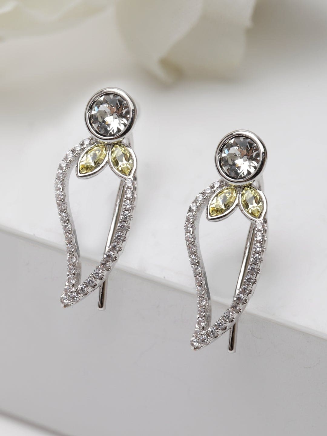 

AVANT-GARDE PARIS Silver-Toned Quirky Drop Earrings