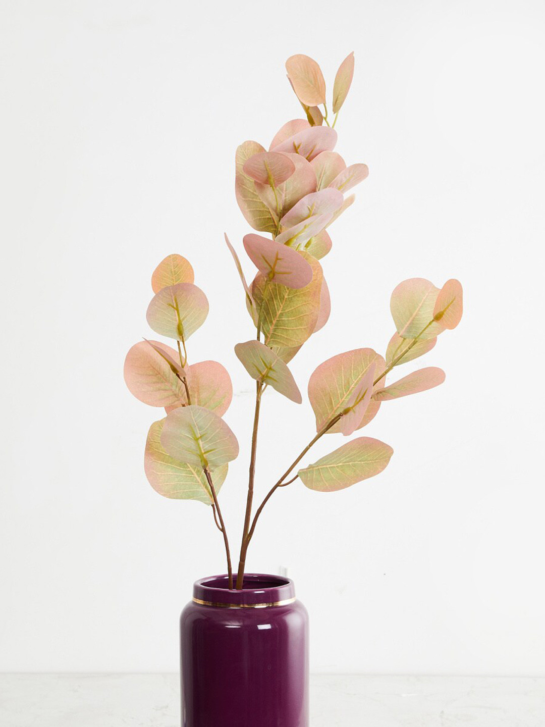

Home Centre Pink & Green Artificial Leaf Branch