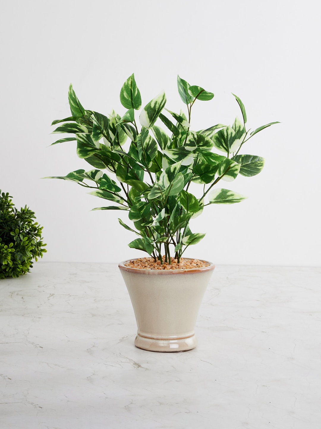 

Home Centre Green Solid Artificial Bonsai Plant With Pot