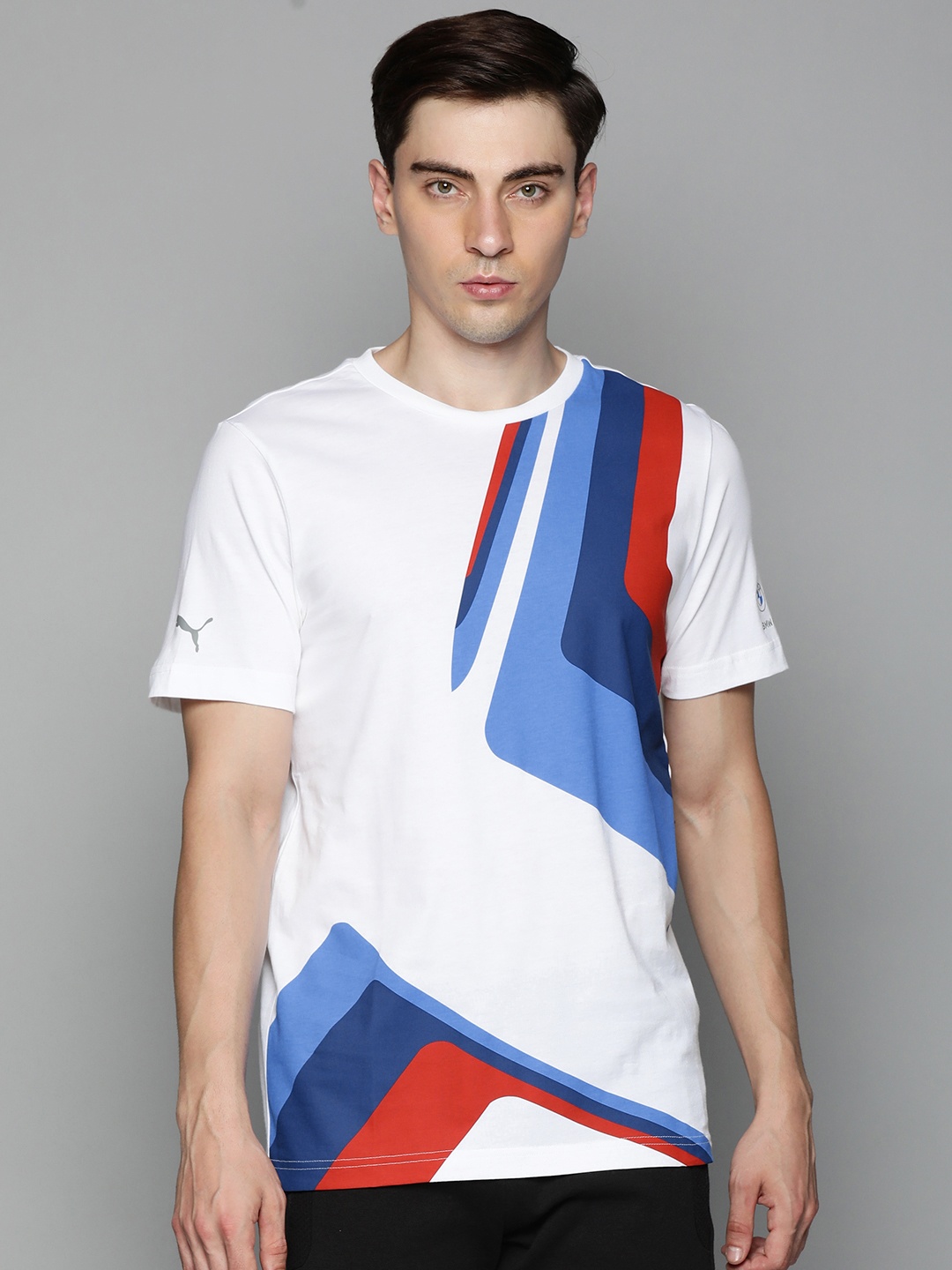 

PUMA Motorsport Men Regular Fit Colourblocked BMW Statement T-shirt, White