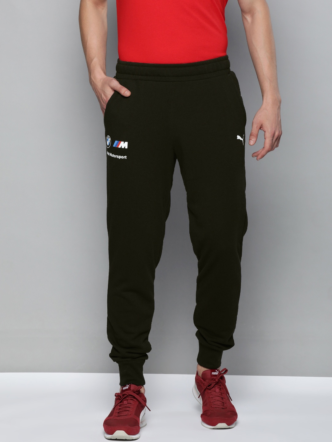 

PUMA Motorsport Puma Men Black BMW M Motorsport Essential Pure Cotton Solid Sustainable Joggers