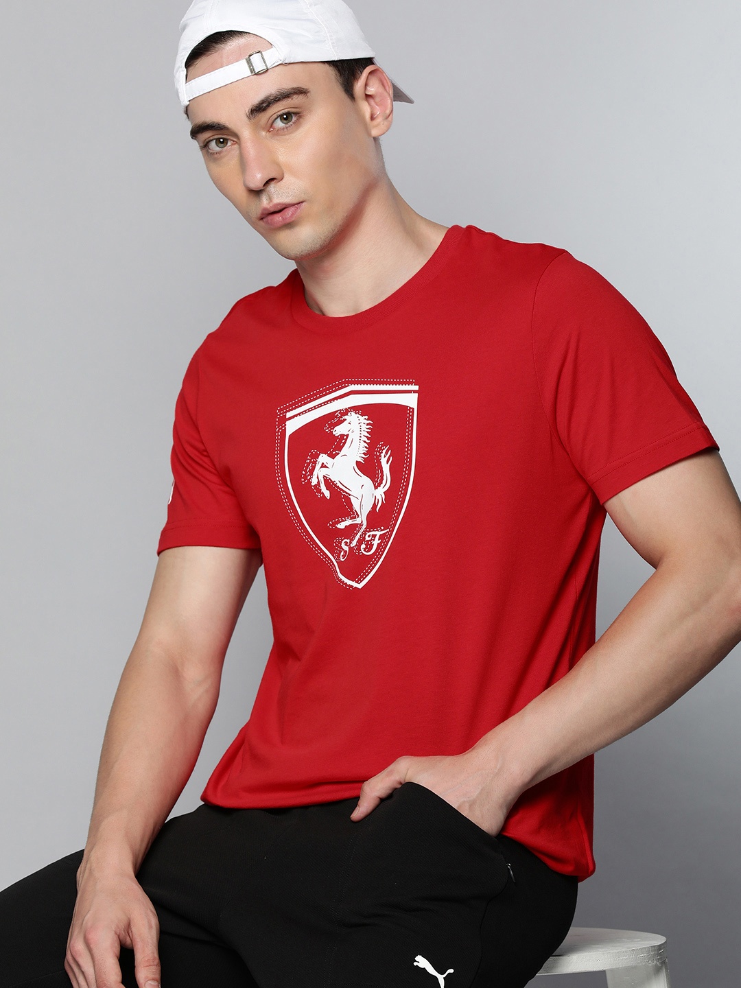 

PUMA Motorsport Men Red Graphic Printed Round Neck Casual Motorsport T-shirt