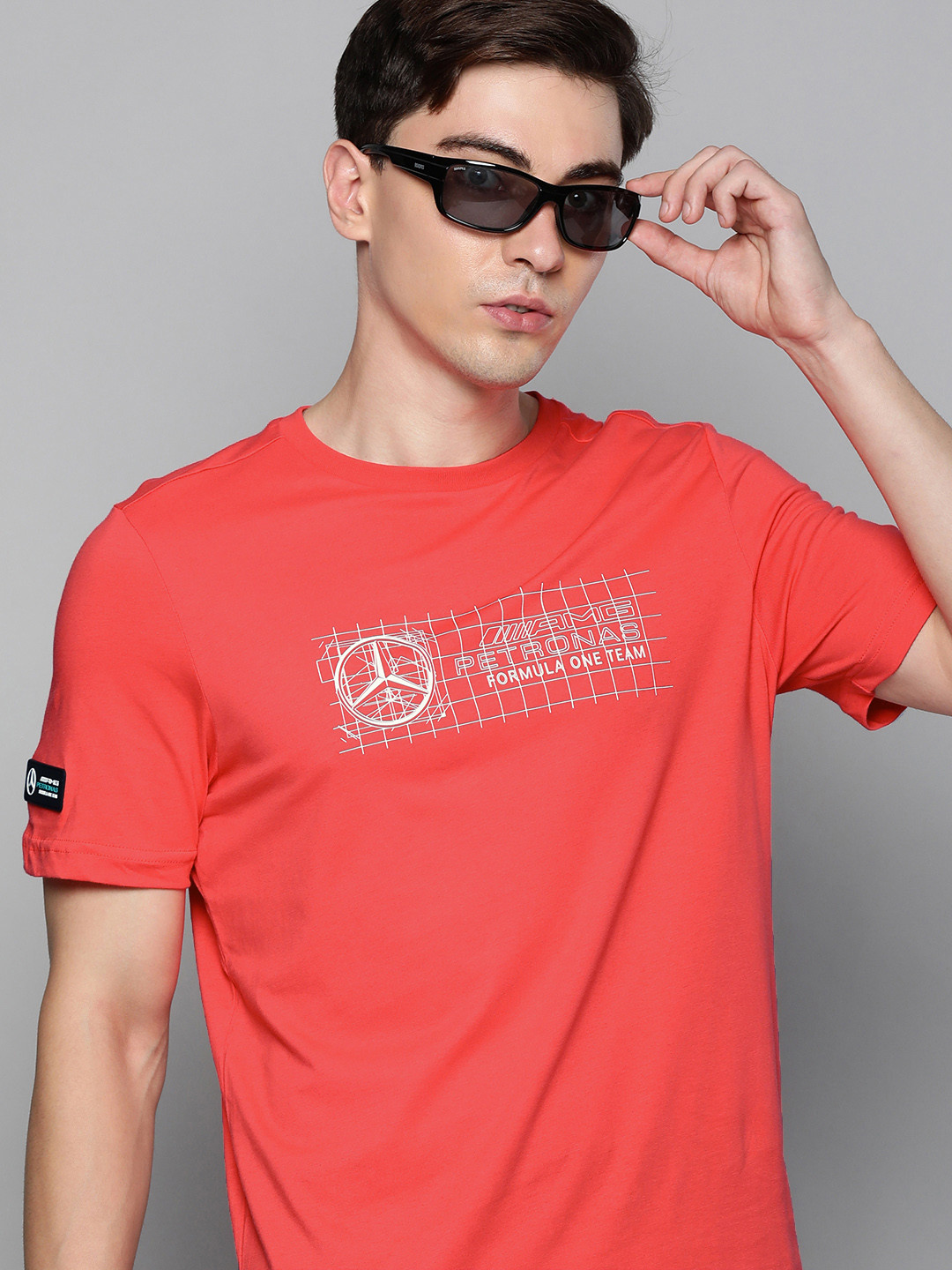 

PUMA Motorsport Men Red Typography Mercedes T-shirt