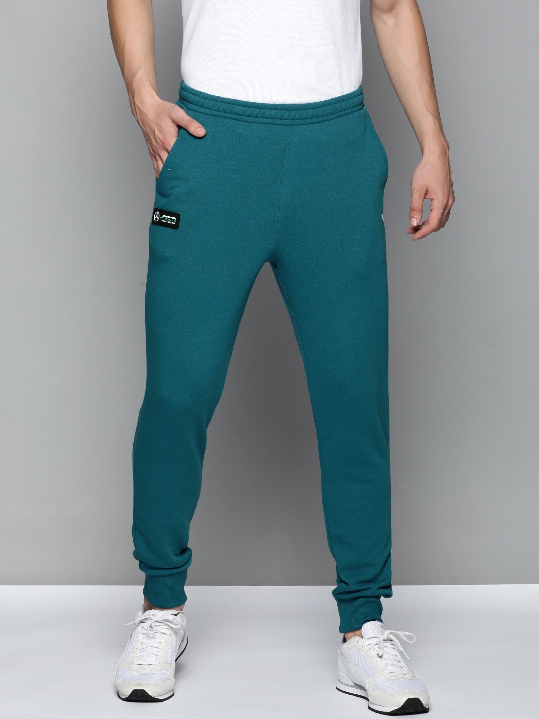 

PUMA Motorsport Men Blue Mercedes F1 Essentials Printed Sustainable Joggers