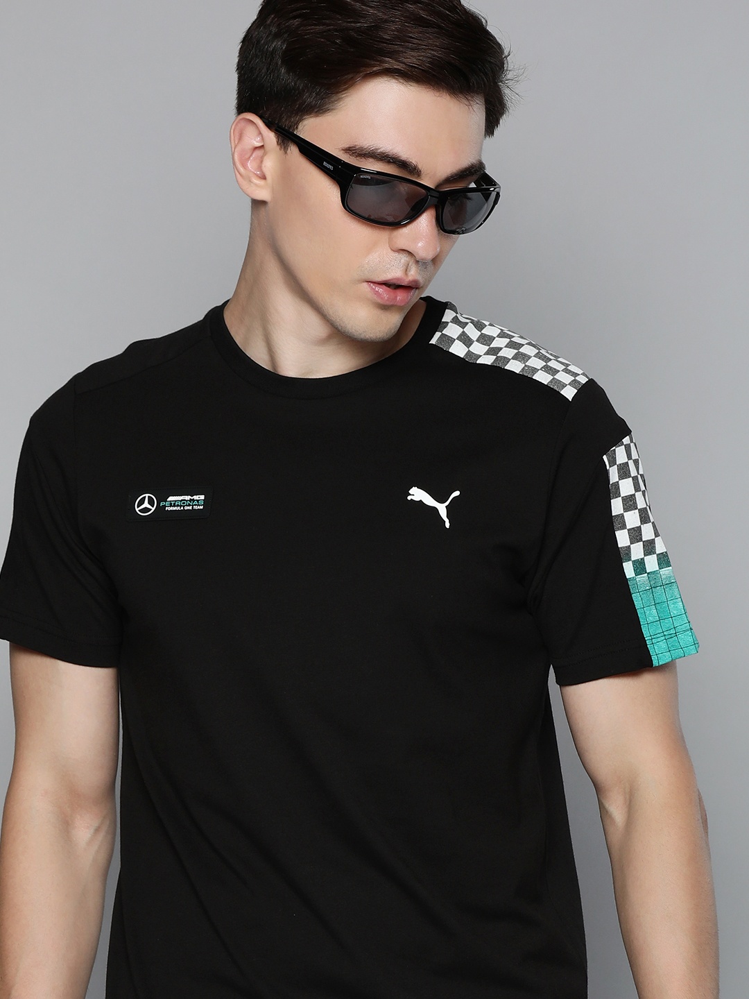 

PUMA Motorsport Brand Logo Printed Mercedes F1 T7 Regular Fit T-shirt, Black