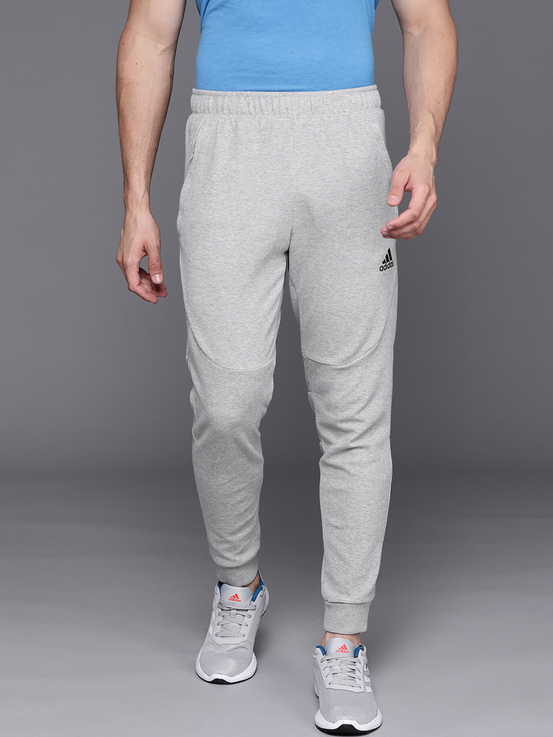 

ADIDAS Men Grey Melange Pre HTH PT Solid Sustainable Joggers