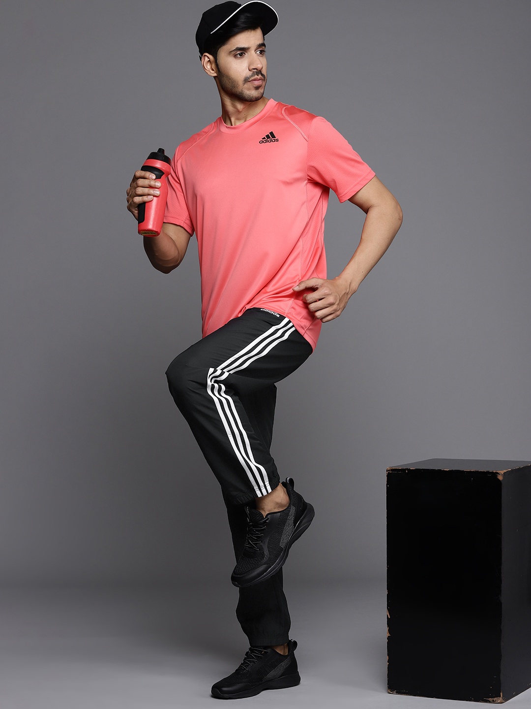 

ADIDAS Men Black M 3S WV E PT Solid Aeroready Sustainable Joggers