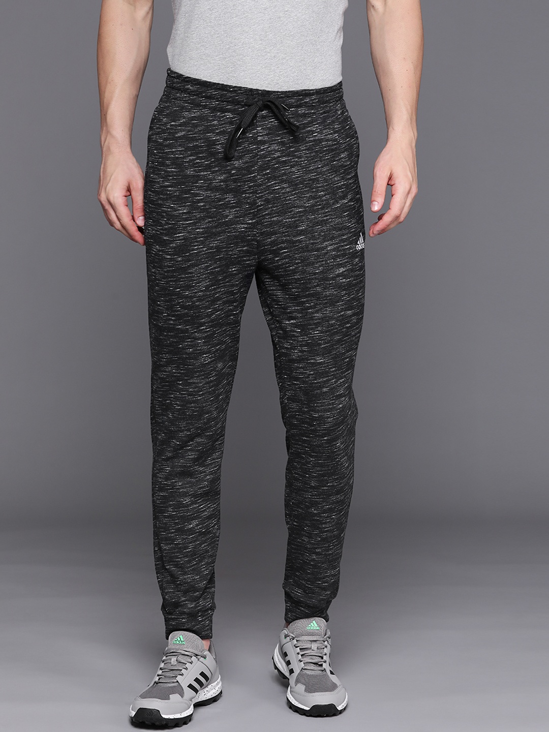 

ADIDAS Men Black Melange Effect Sustainable Joggers
