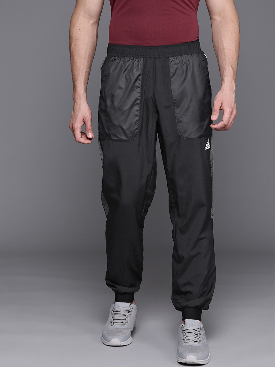 

ADIDAS Men Black ADAN Fashizzle Printed Detail Training Sustainable Joggers