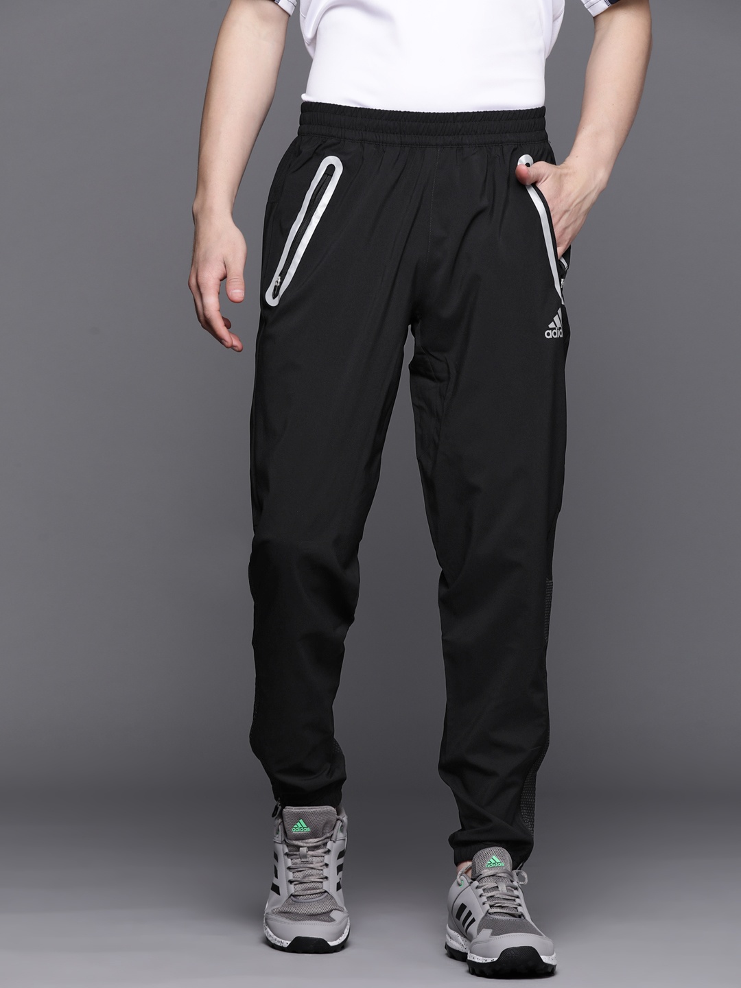 

ADIDAS Men Black FAST Sustainable Track Pant with Prime Green technology