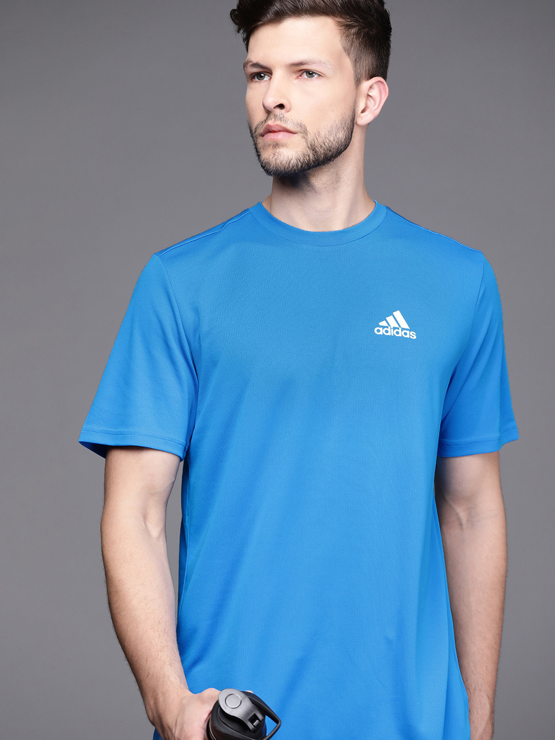 

ADIDAS Men Blue Aeroready Designed To Move Sustainable T-shirt