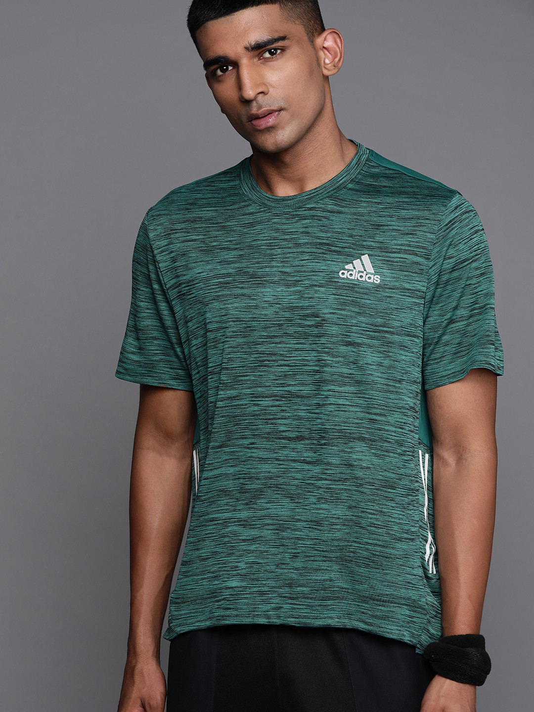

ADIDAS Men Green Training or Gym T-shirt