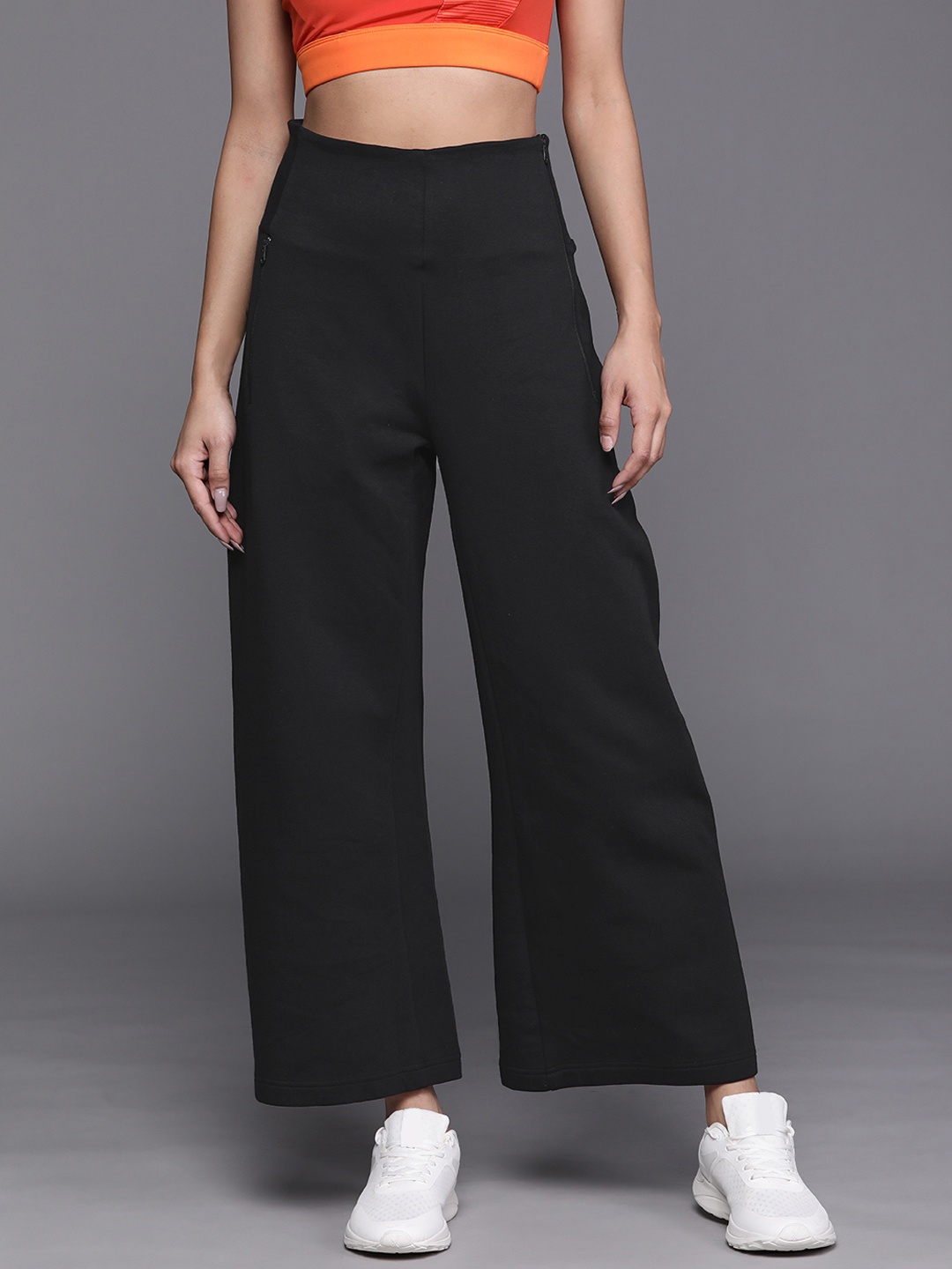 

ADIDAS Women Black Solid Sportwear Mission Victory Wide Sustainable Track Pants