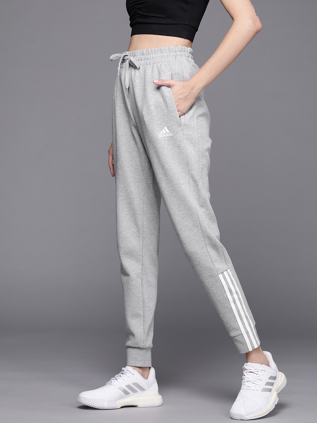 

ADIDAS Women Grey Melange Solid Joggers