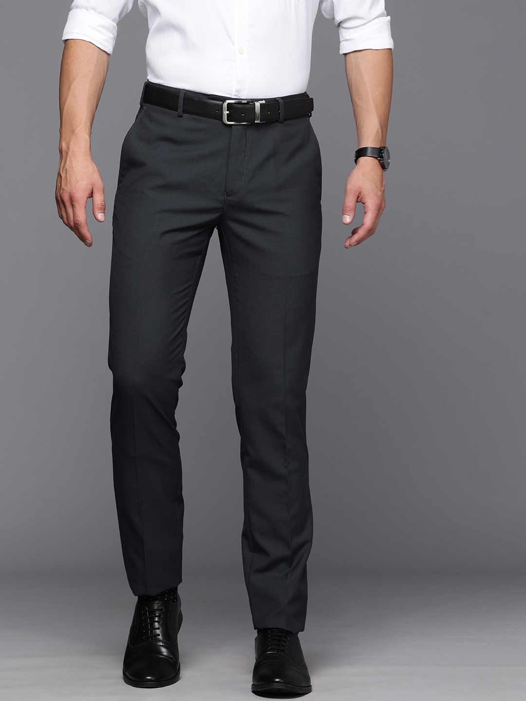 

Raymond Men Grey Slim Fit Formal Trousers