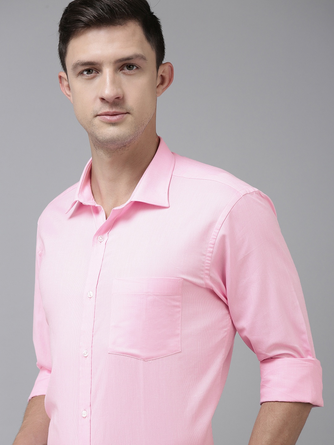 

Park Avenue Men Pink Solid Slim Fit Full Sleeved Formal Shirt