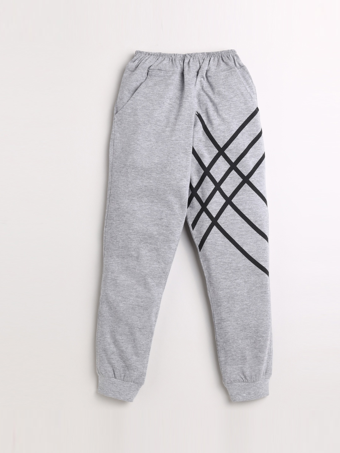 

Dear to Dad Boys Grey & Black Printed Cotton Joggers