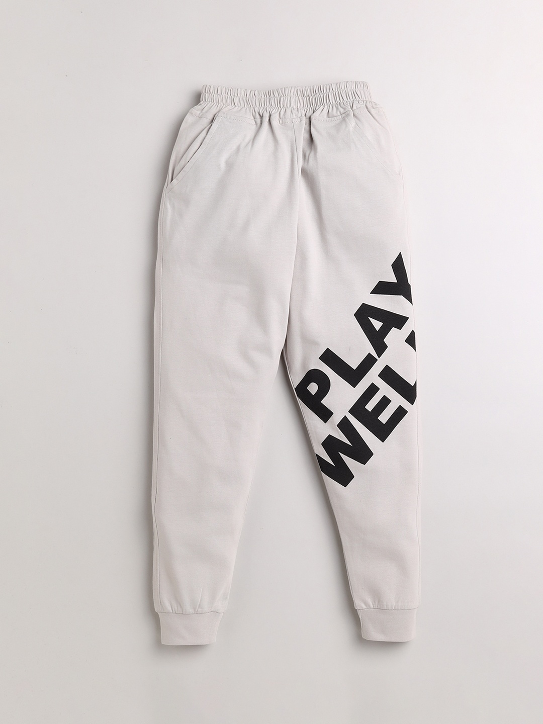 

Dear to Dad Boys Grey & Black Typography Printed Cotton Joggers