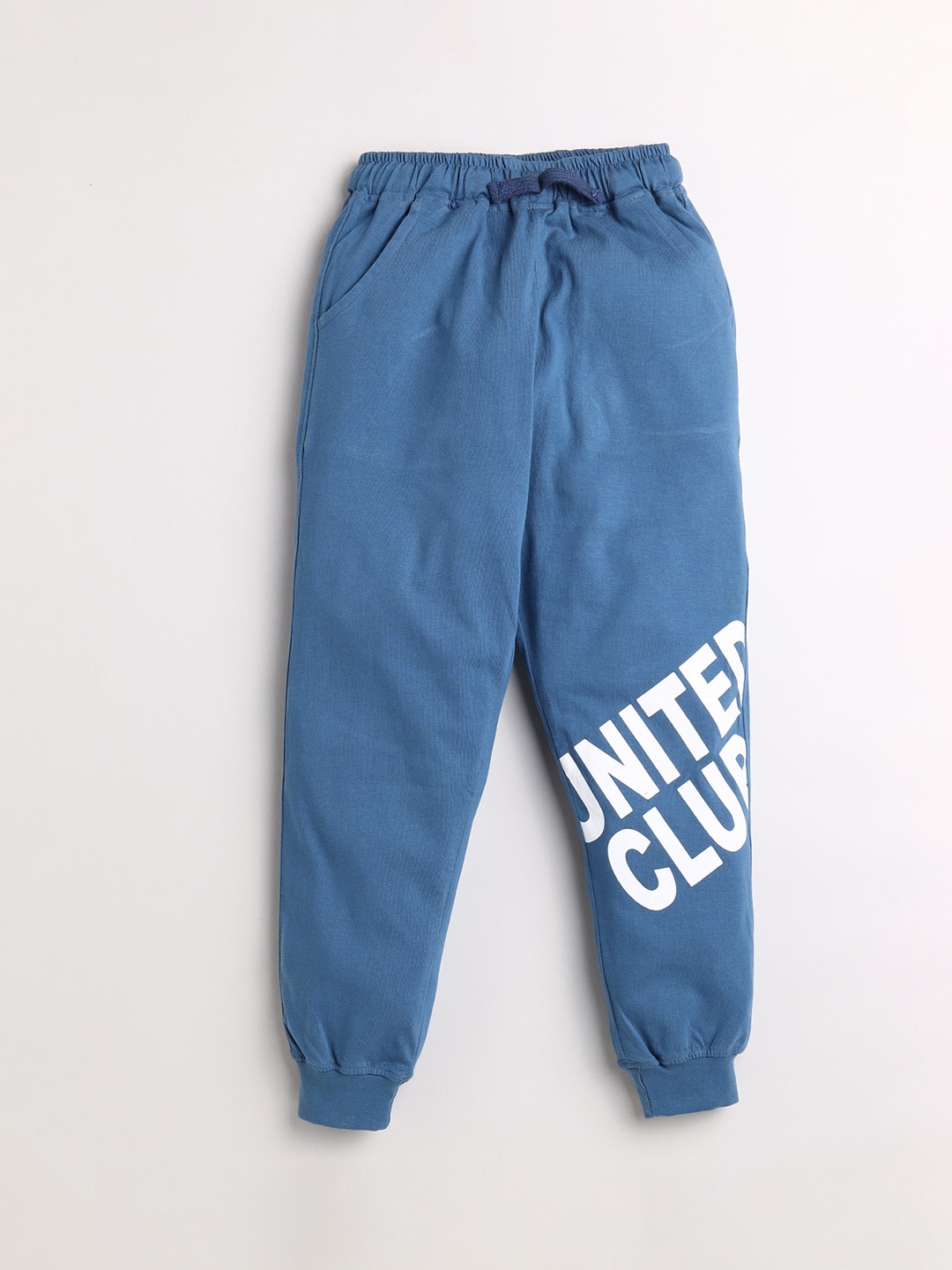 

Dear to Dad Boys Blue Solid Cotton Joggers