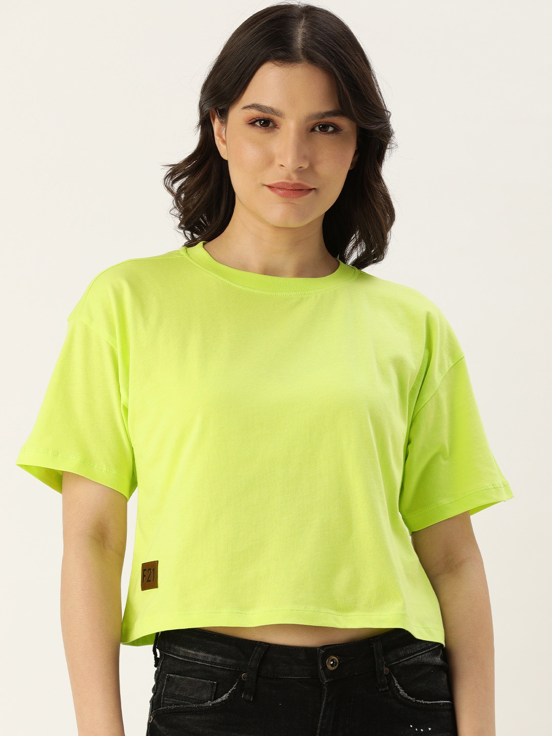 

FOREVER 21 Green Pure Cotton Top