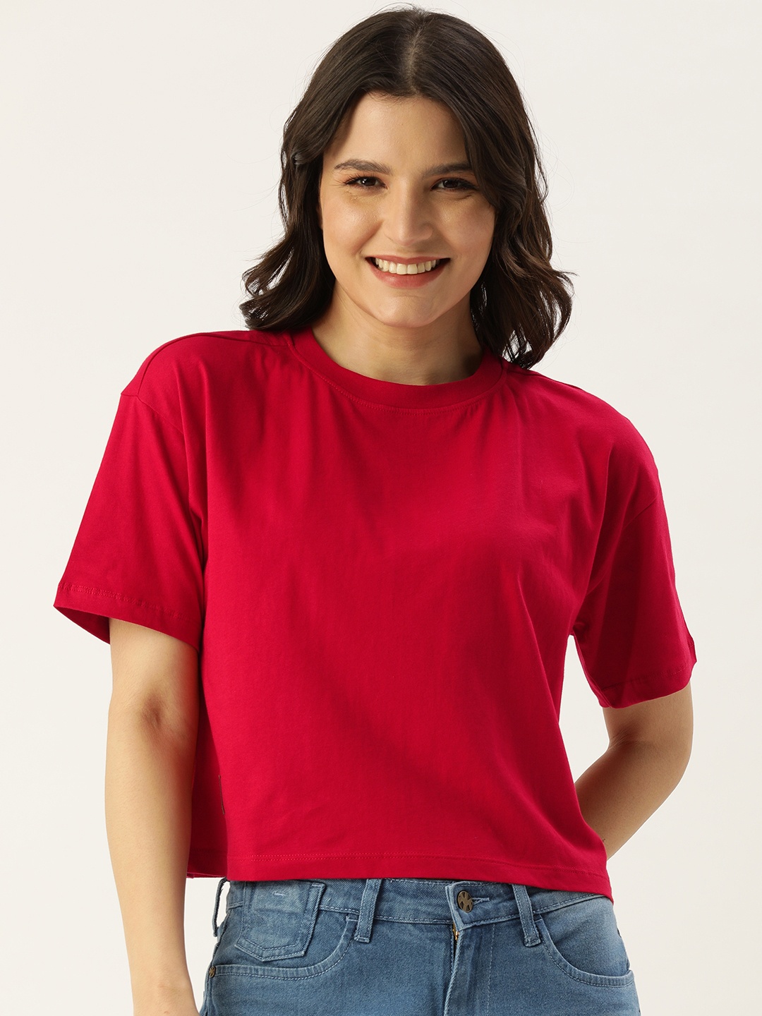 

FOREVER 21 Red Pure Cotton Top