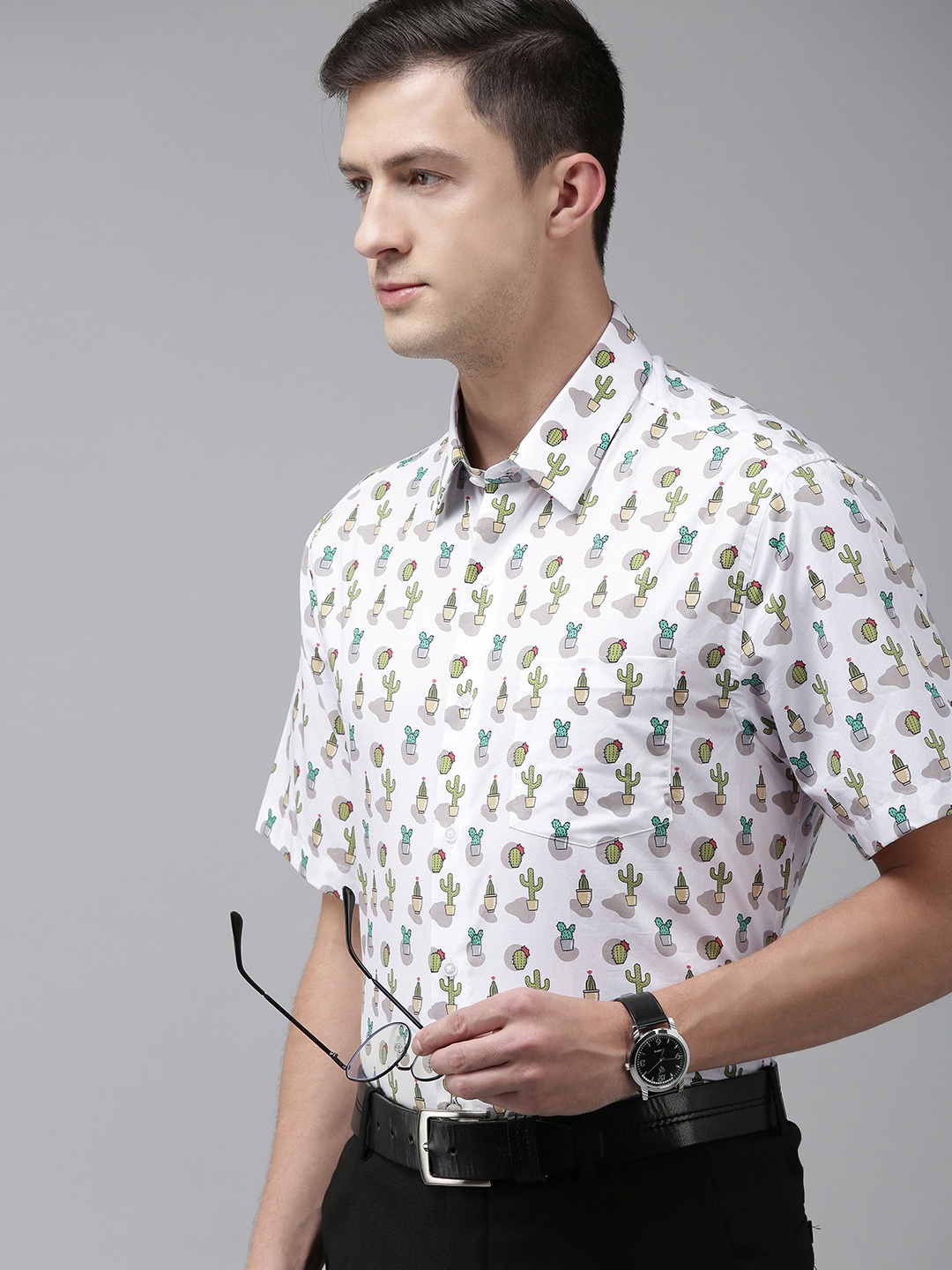 

Arrow New York Men White Original Slim Fit Printed Formal Shirt