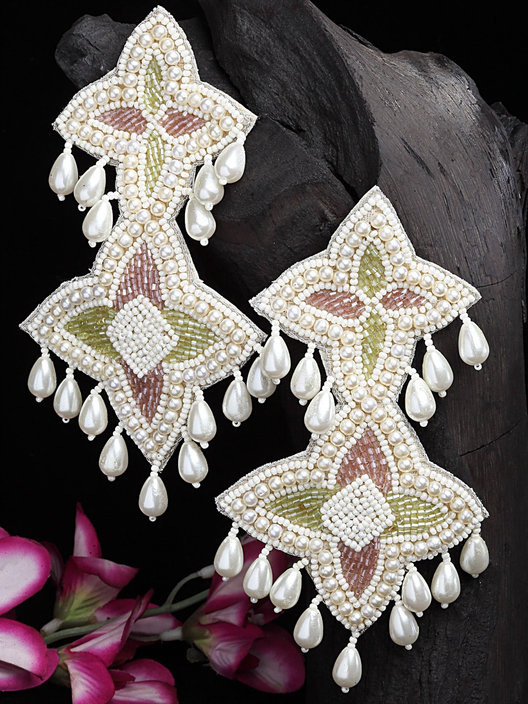 

Moedbuille Multicoloured Contemporary Drop Earrings, Multi