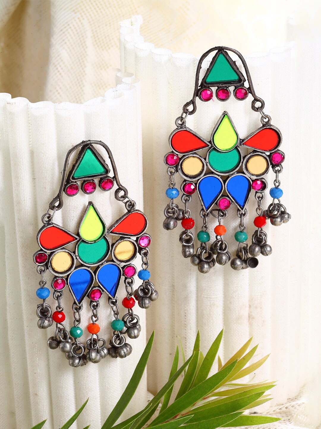 

Moedbuille Multicoloured Geometric Drop Earrings, Multi
