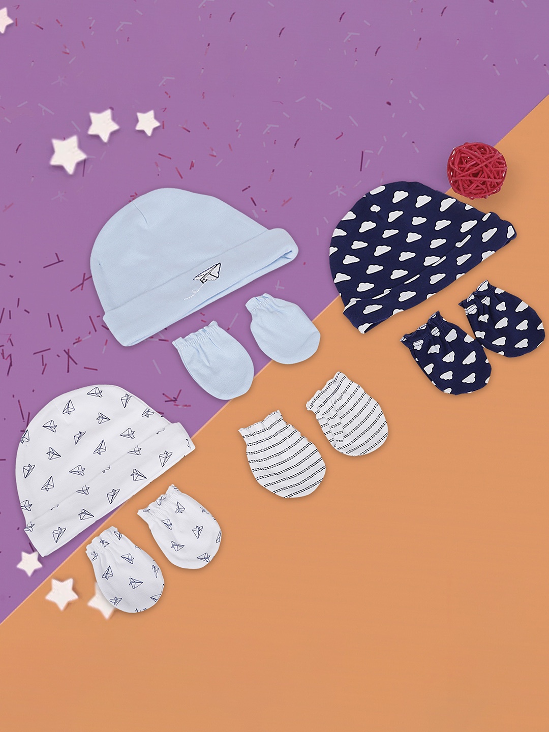 

Baby Moo Infants Set Of 7 Printed Apparel Gift Set, Blue