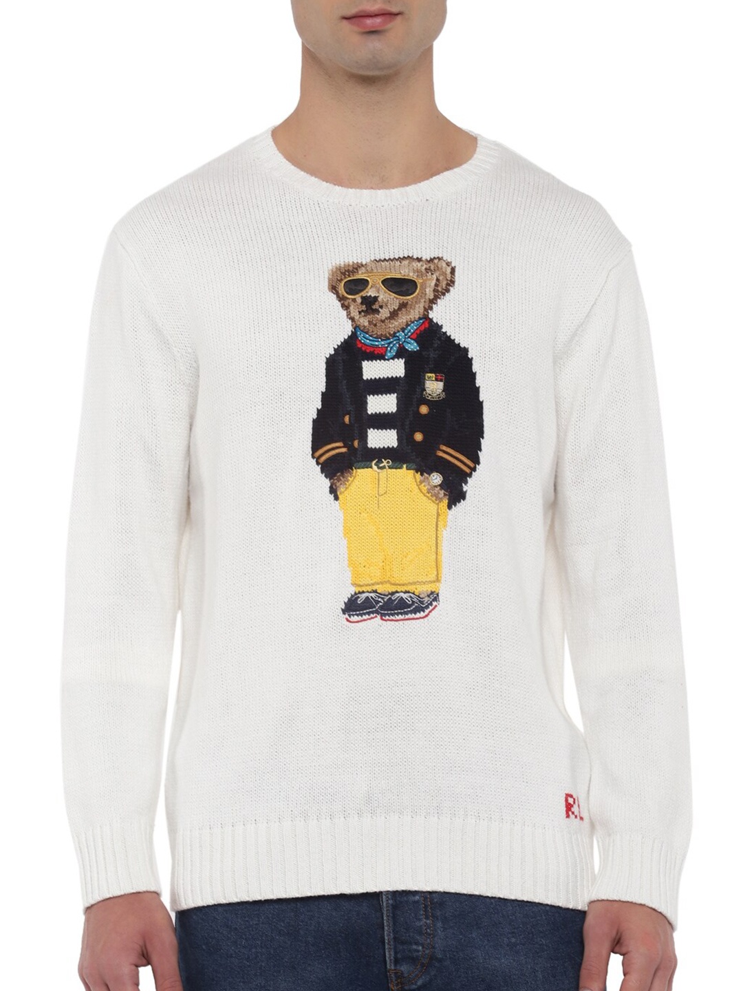 

Polo Ralph Lauren Men White Bear Sweater