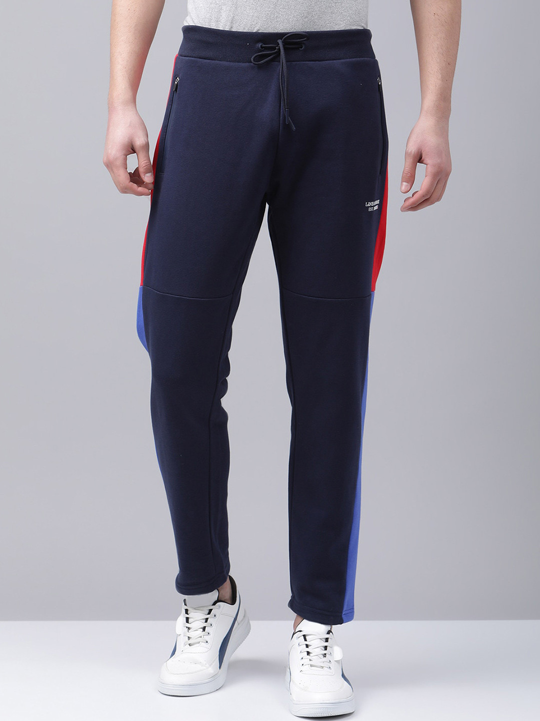 

LINDBERGH Men Navy Blue Trousers