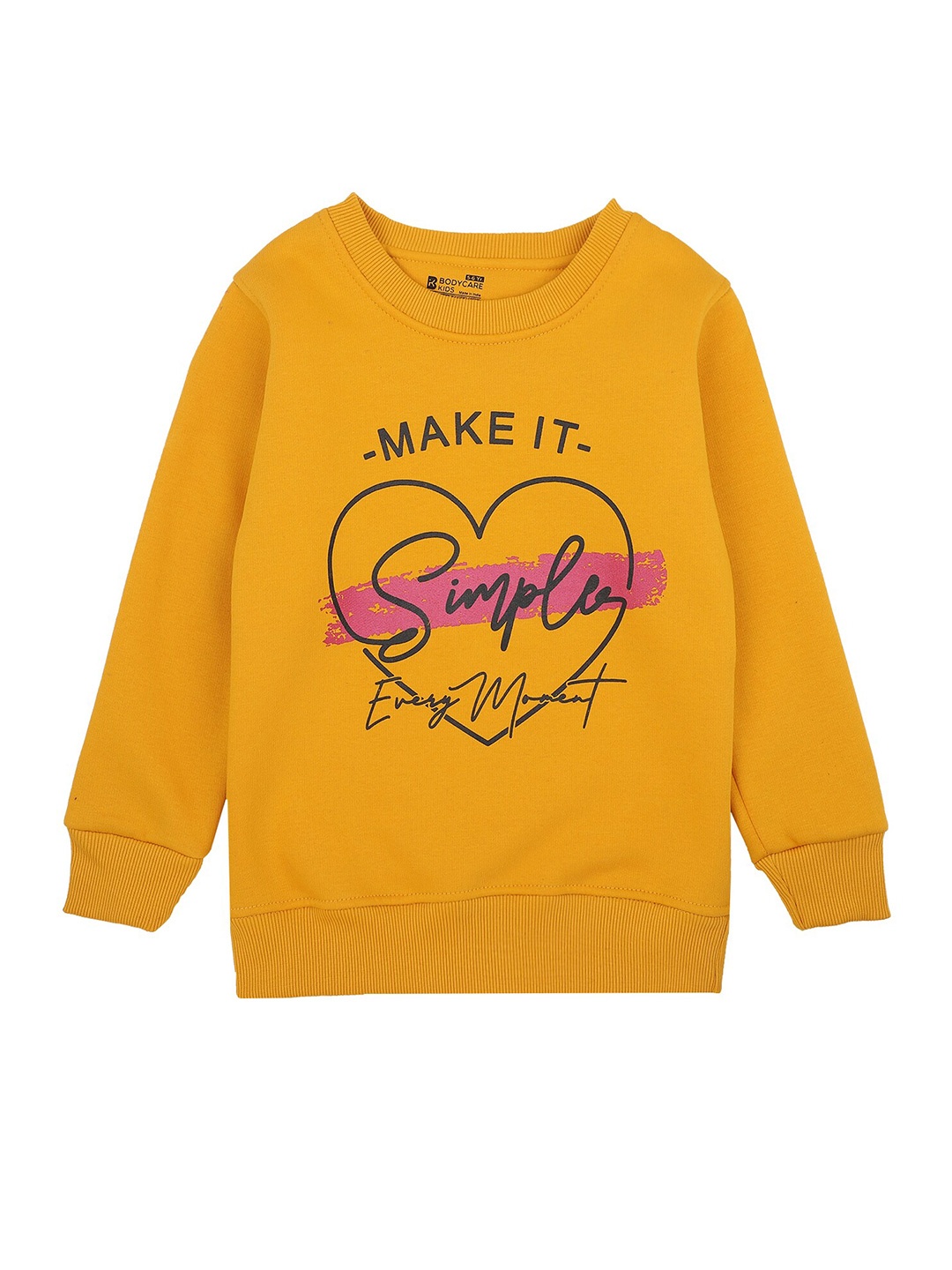 

PROTEENS Girls Yellow Printed Sweatshirt