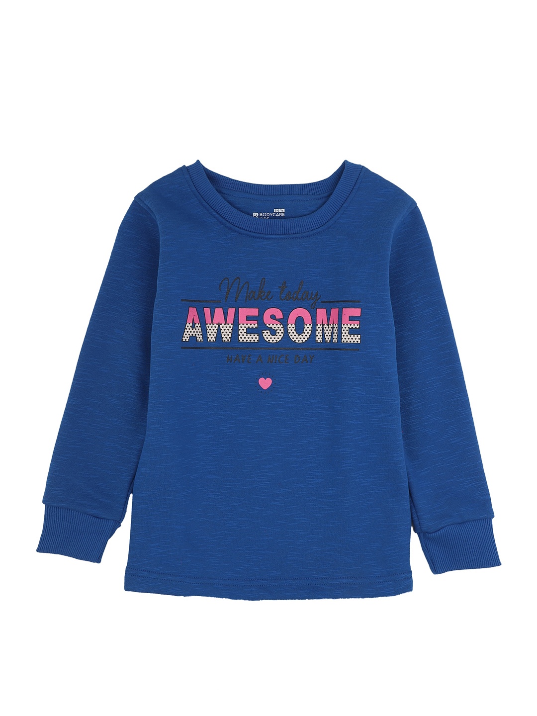 

PROTEENS Girls Blue Typography Printed T-shirt