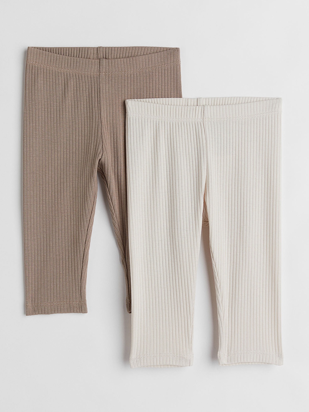 

H&M Cream & Beige Pack of 2 Leggings