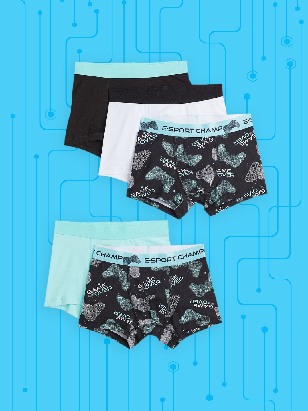 

H&M Boys 5-Pack Boxer Shorts, White