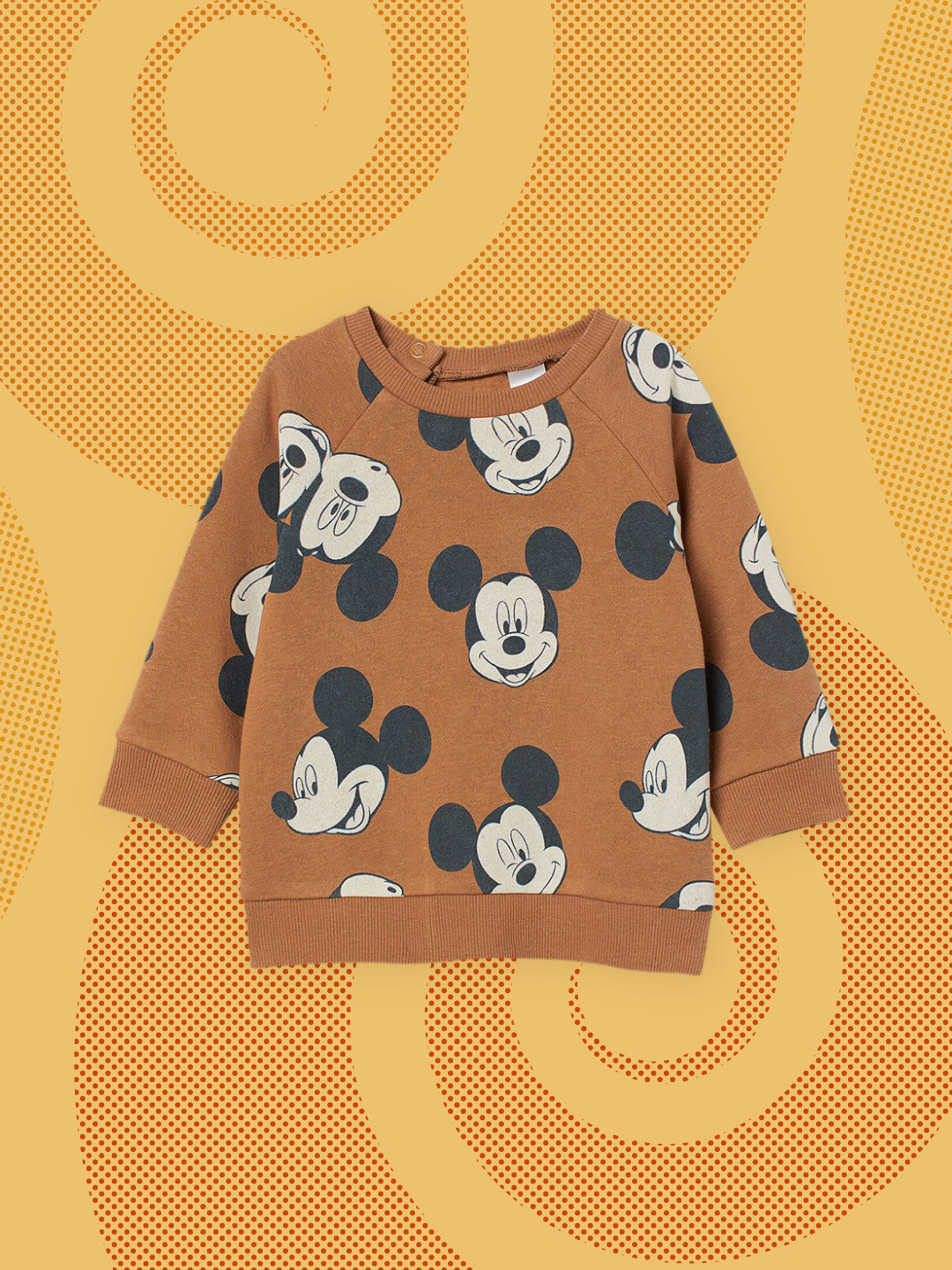 

H&M Boys Brown Mickey Mouse Printed Sweatshirt