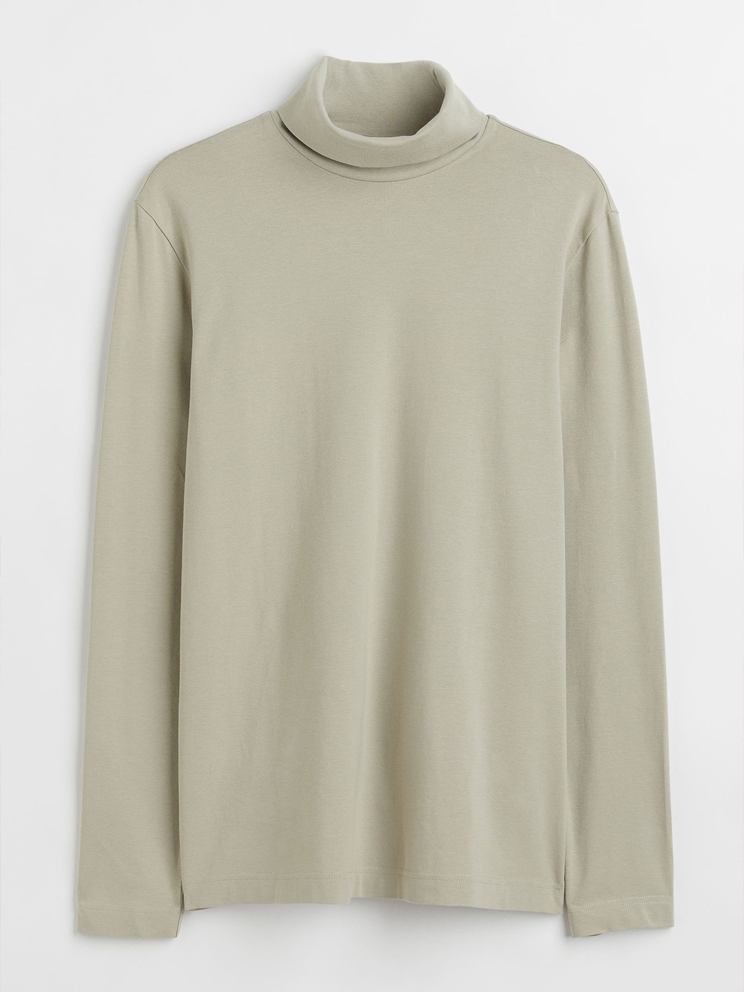 

H&M Men Green Solid Slim Fit Polo-Neck Top