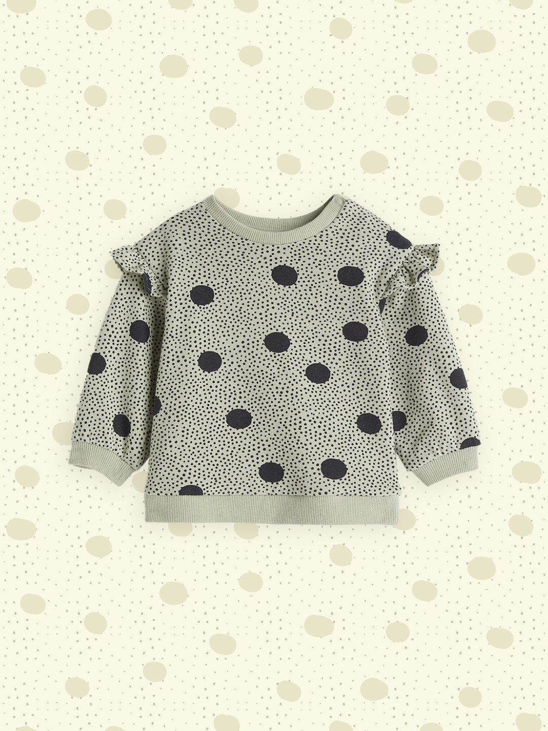 

H&M Girls Green Printed Sweatshirt