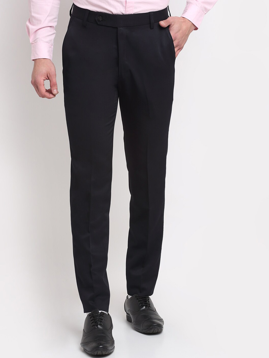 

Ennoble Men Blue Smart Tapered Fit Easy Wash Trousers