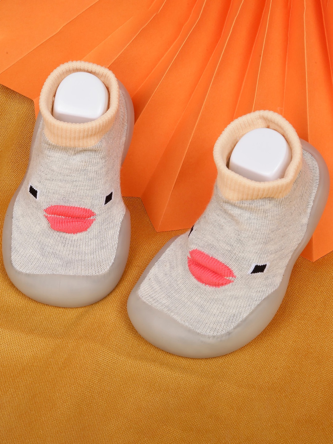 

Baby Moo Unisex Kids Grey Woven Design Slip-On Sneakers
