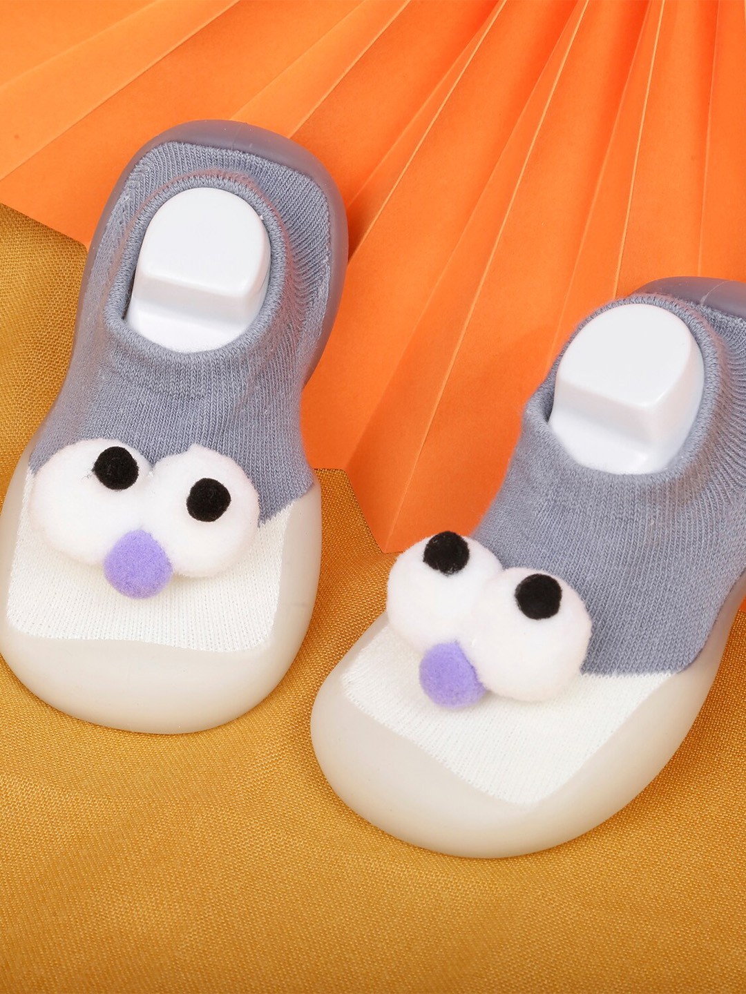 

Baby Moo Unisex Kids Grey Woven Design Slip-On Sneakers