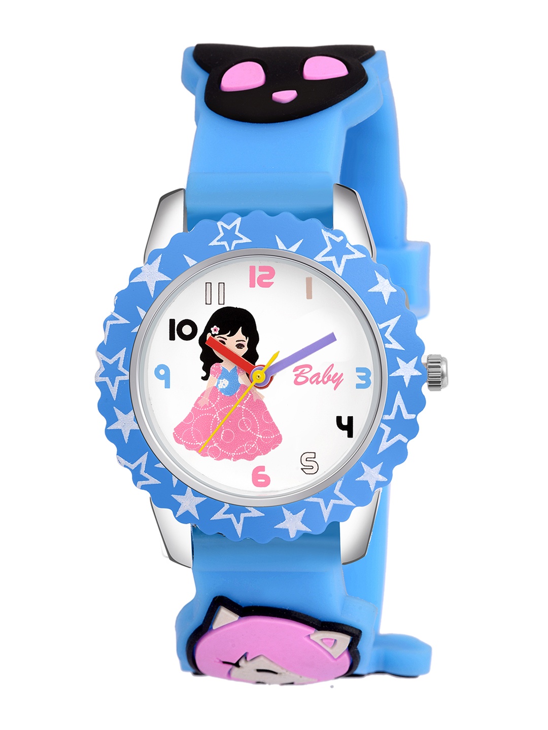 

Kool Kidz Unisex Kids Brass Printed Dial & Blue Straps Analogue Watch