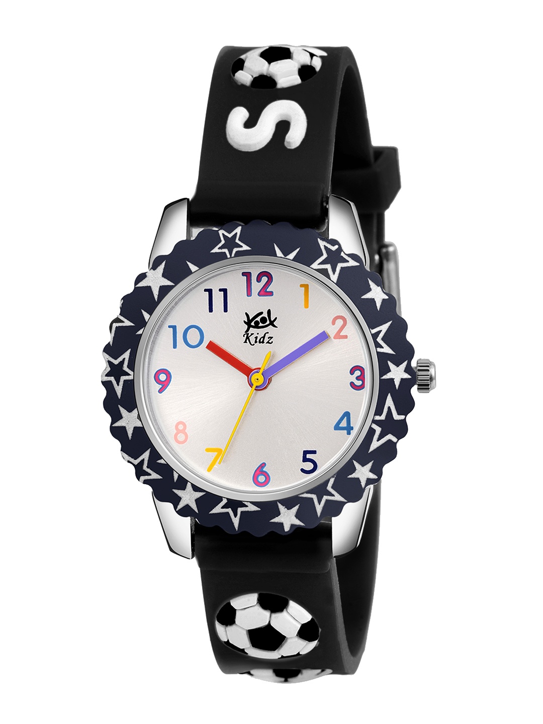 

Kool Kidz Unisex Kids Multicoloured Brass Dial & Black Straps Analogue Watch KOOL KIDZ